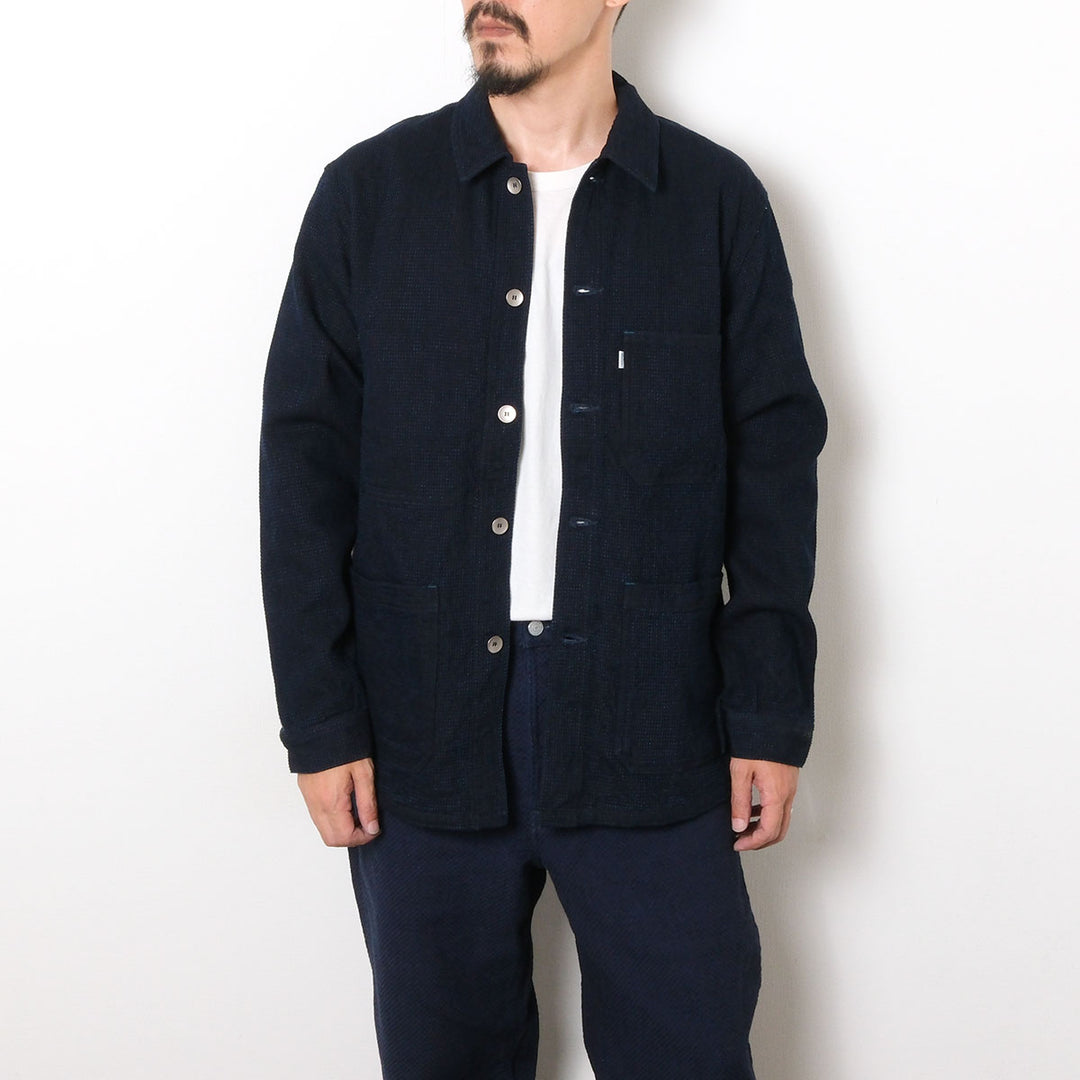 omotodenim - 12oz CUBE SASHIKO DENIM CHORE JACKET - 3720