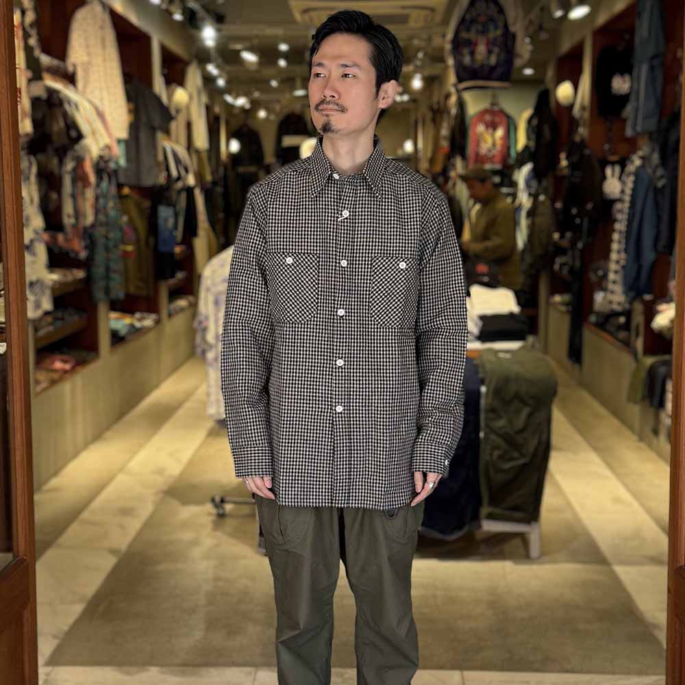 WAREHOUSE - Lot 3055 - LONG SLEEVE PLAID WORK SHIRTS - A-Pattern - 3055A-25