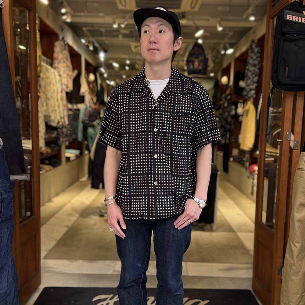 STAR OF HOLLYWOOD - TYPEWRITER COTTON OPEN SHIRT - POLKA DOT - SH39495