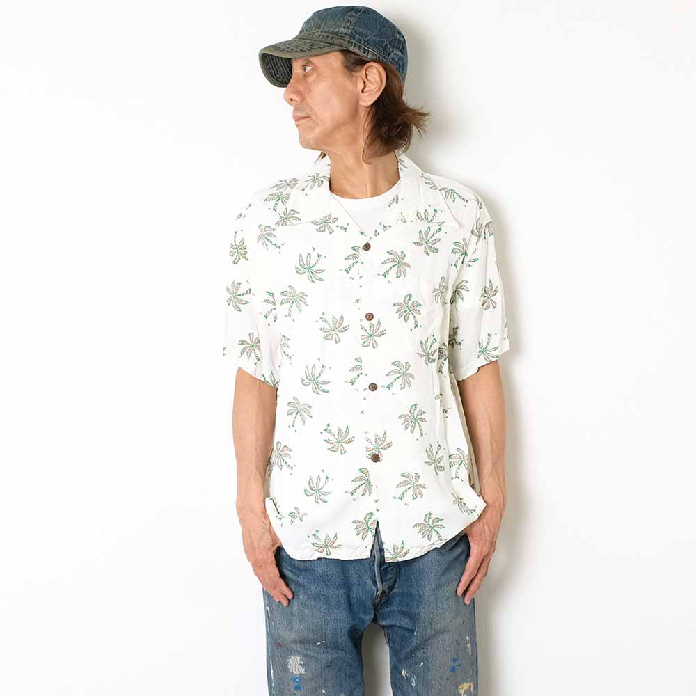 SUN SURF - S/S RAYON HAWAIIAN SHIRT - SCATTERED PALMTREE - SS39427