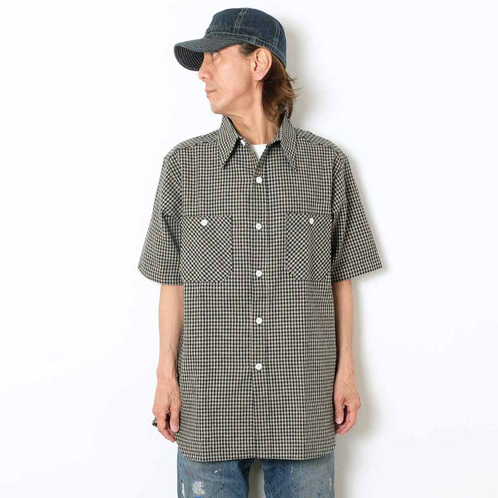 WAREHOUSE - Lot 3056 - SHORT SLEEVE PLAID WORK SHIRTS - A-Pattern - 3056A-25