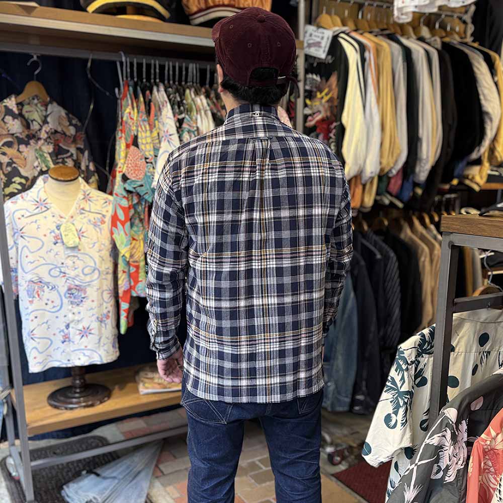 SUGAR CANE - INDIA MADRAS CHECK BUTTON DOWN SHIRT - SC29513