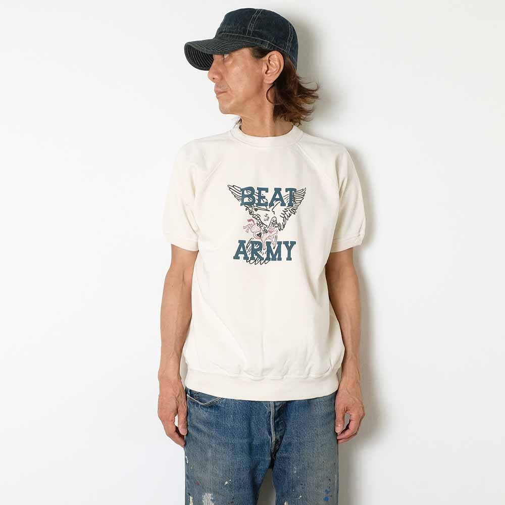WAREHOUSE - 2ND HAND SERIES Lot.4104 S/S SWEAT - BEAT ARMY - 4104BEA-25