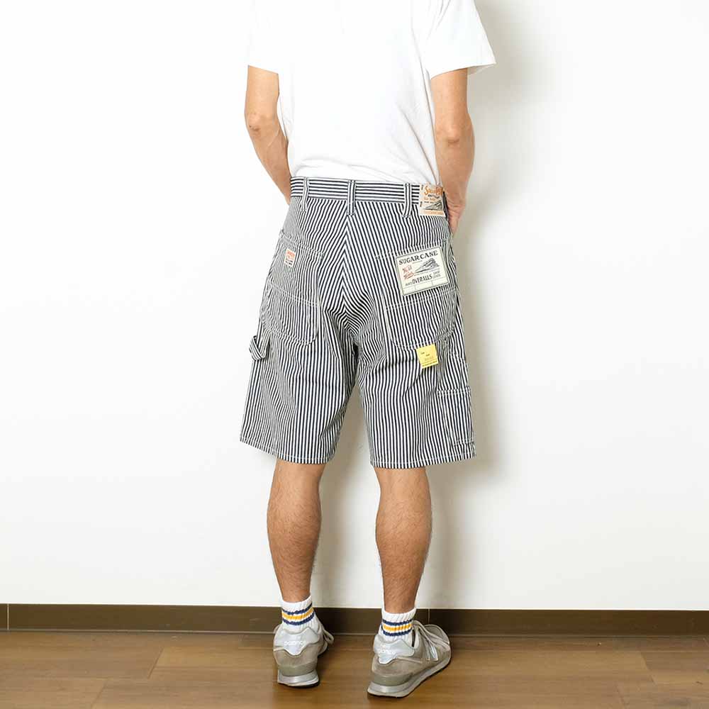 SUGAR CANE - 11oz. HICKORY STRIPE WORK SHORTS - SC52566