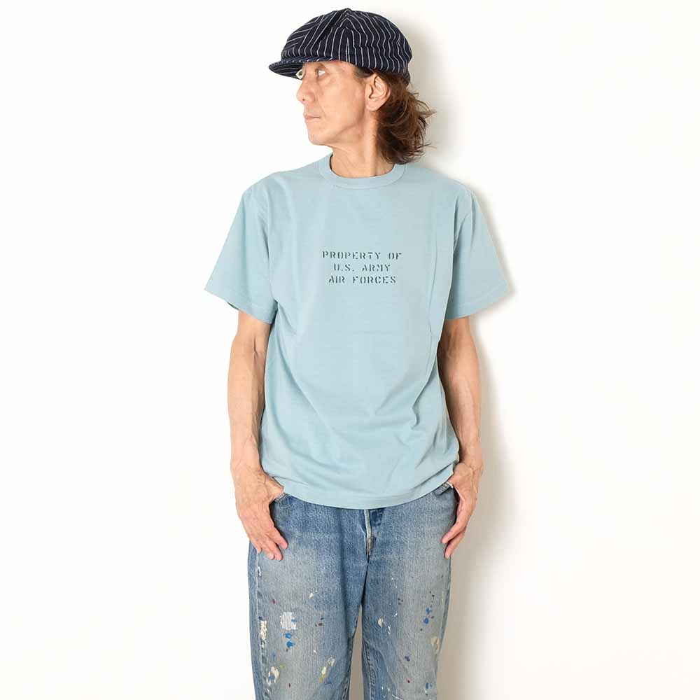 BUZZ RICKSON'S - S/S T-SHIRT - AIR BASE STENCIL - BR79779