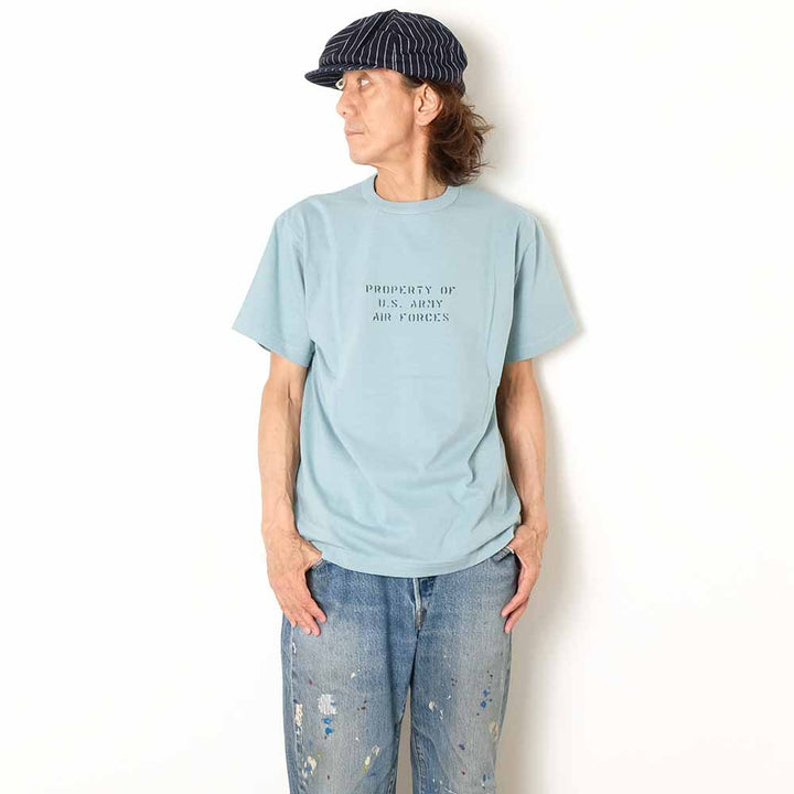 BUZZ RICKSON'S - S/S T-SHIRT - AIR BASE STENCIL - BR79779