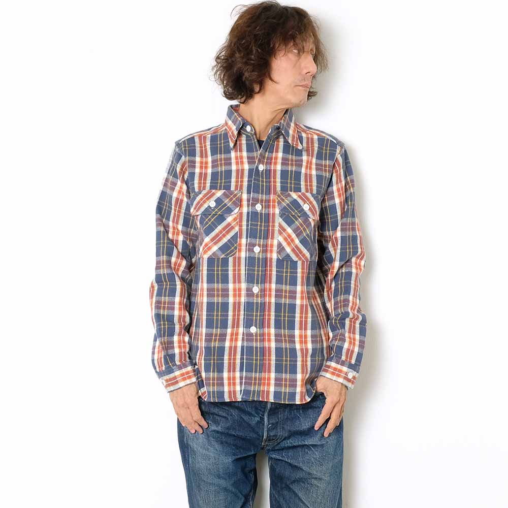 WAREHOUSE - Lot.3104 FLANNEL SHIRTS - C柄 - ONE WASH - 3104C-23