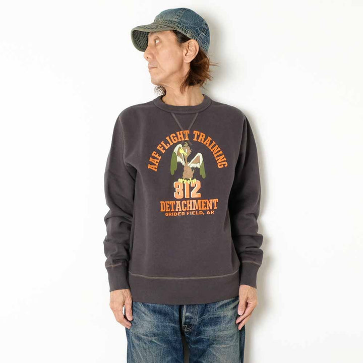 BUZZ RICKSON'S - SET-IN CREW SWEAT - FLIGHT TRAINING DETACHMENT - BR69694