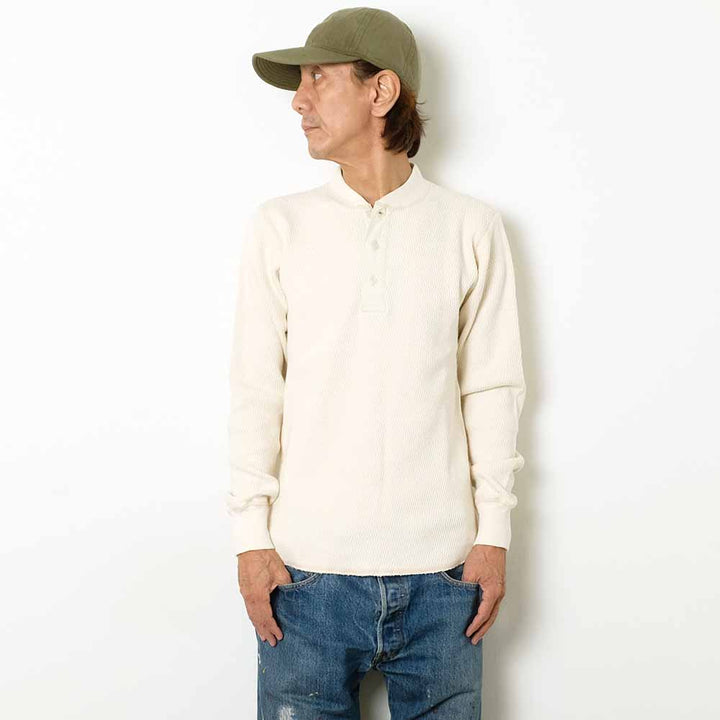 BUZZ RICKSON'S - THERMAL HENLEY NECK T-SHIRTS - BR68130