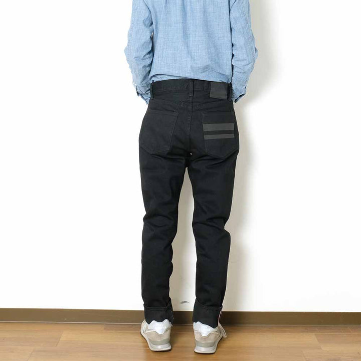 Momotaro Jeans - 15.7oz SELVEDGE BLACK DENIM NARROW TAPERED - MXJE1101