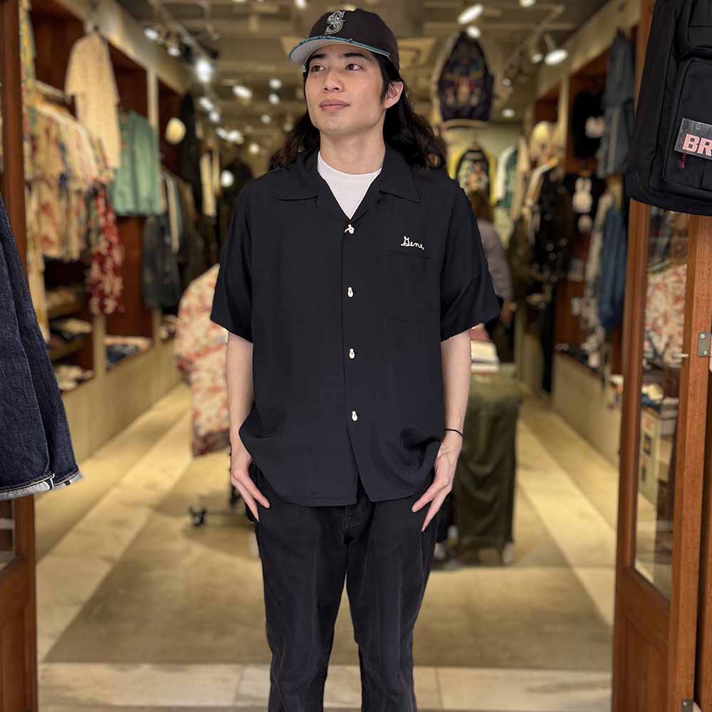 STYLE EYES - PLAIN WEAVE RAYON BOWLING S/S SHIRT - I.FA - SE39457