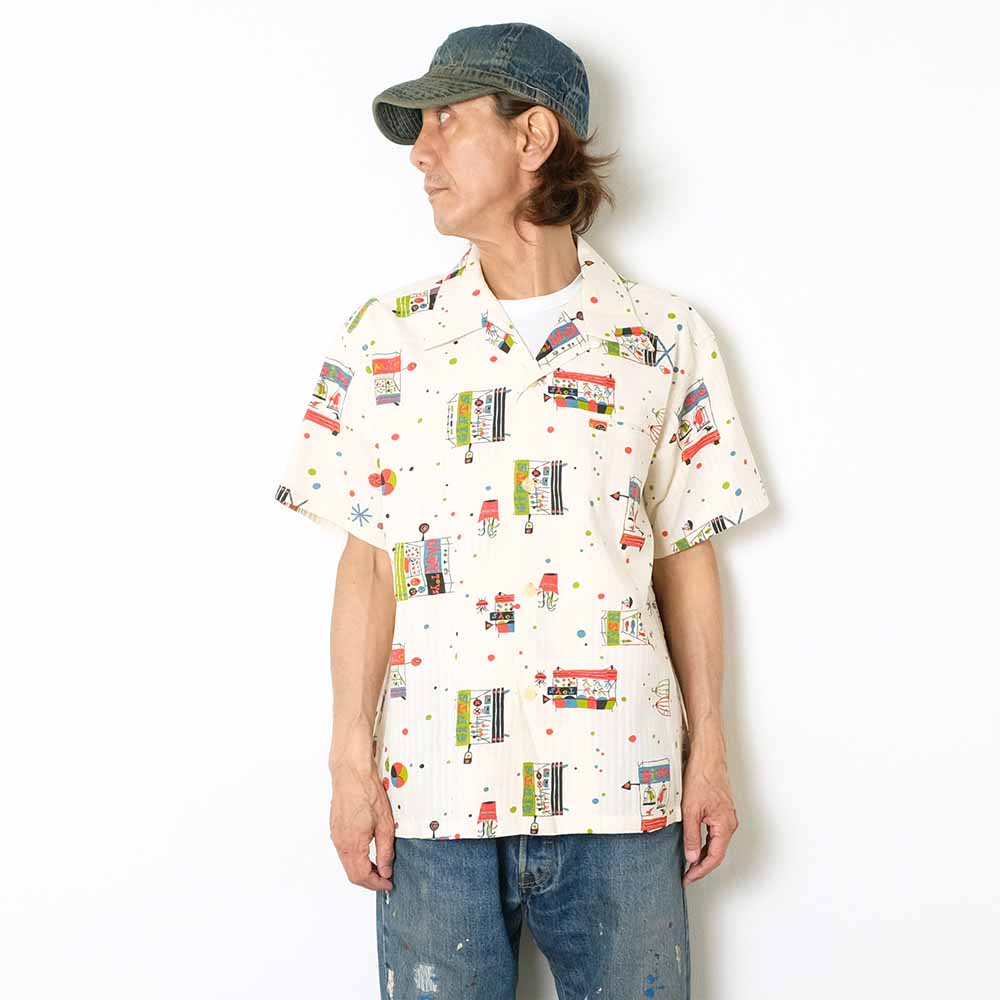 STAR OF HOLLYWOOD - DOBBY COTTON OPEN SHIRT - STREET STALL - SH39497