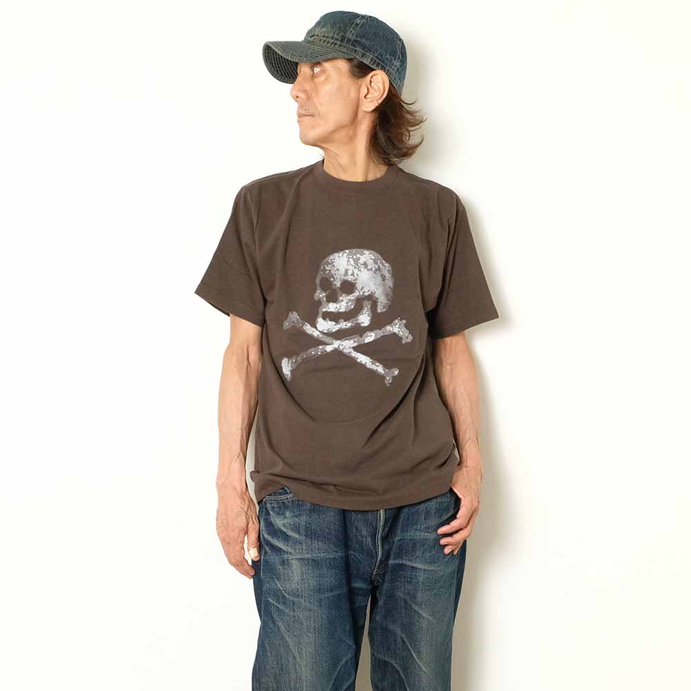 DUBBLEWORKS - Lot.33005 S/S T-SHIRT - SKULL AND BONE - 33005SKA-26