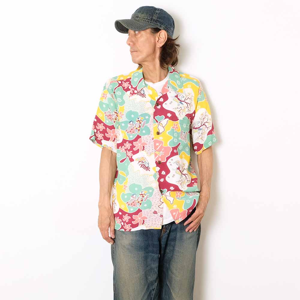 SUN SURF - S/S RAYON HAWAIIAN SHIRT - PARADISE HULA - SS39624