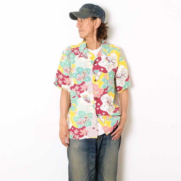 SUN SURF - S/S RAYON HAWAIIAN SHIRT - PARADISE HULA - SS39624