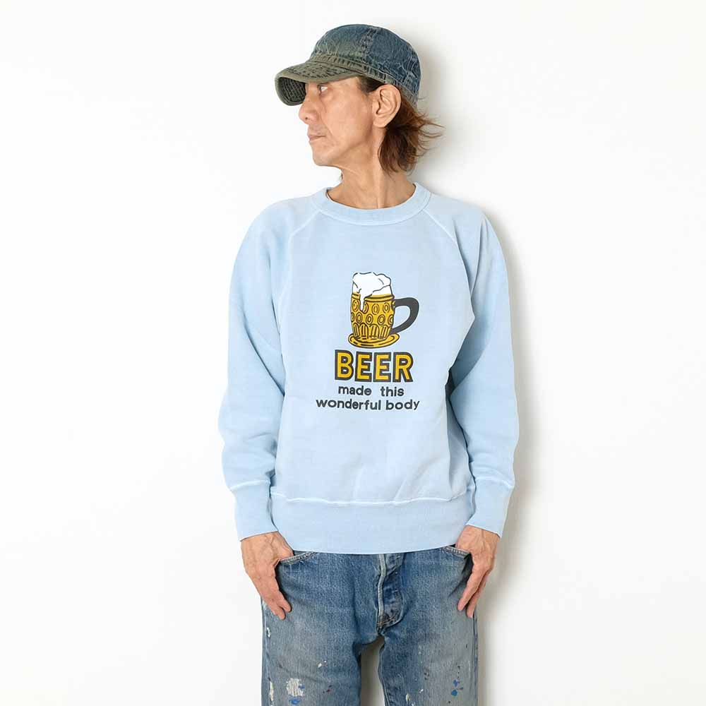DUBBLE WORKS - RAGLAN CREW SWEAT - BEER - 83003BEE-25