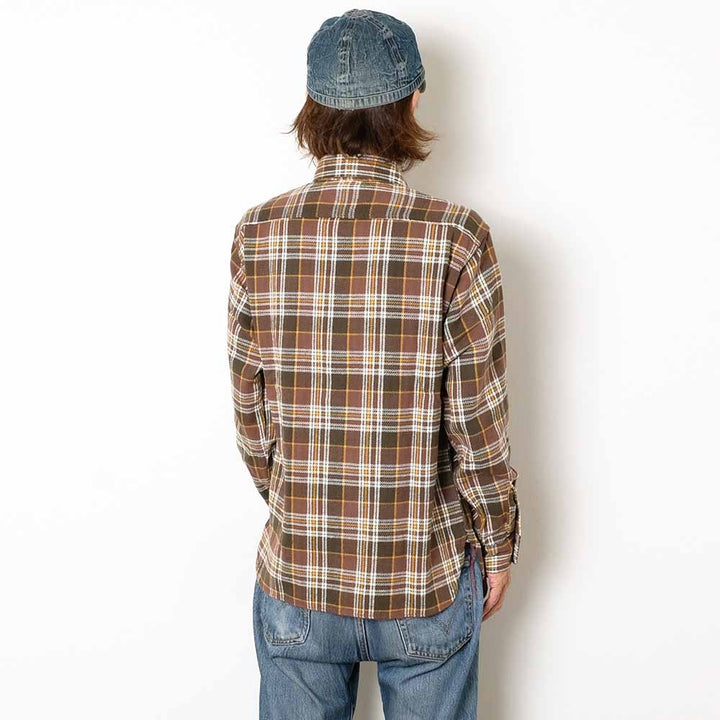 SUGAR CANE - TWILL PLAID WORK SHIRT - SC29564
