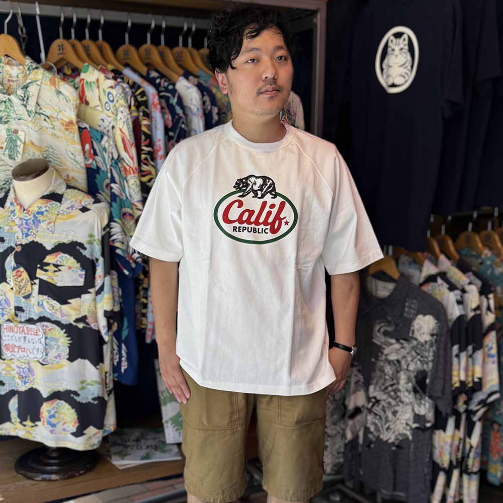 BARNS - HEAVY WEIGHT S/S PRINT T-SHIRT - Calif Republic - BR-25231