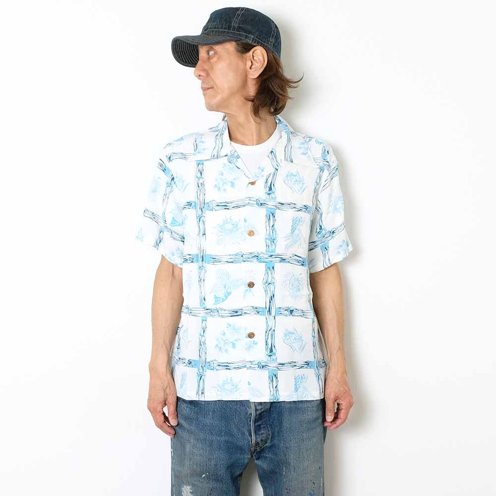 SUN SURF - RAYON HAWAIIAN SHIRT - ISLAND PLANTS - SS39419