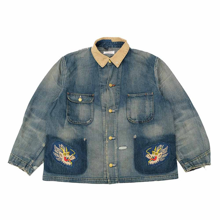 HOLLYWOOD RANCH MARKET - Light Denim Attachment remake Short Coverall - 1018003