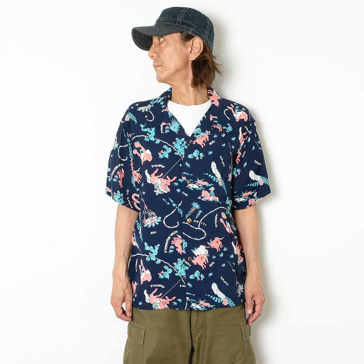 SUN SURF - RAYON HAWAIIAN SHIRT - PANIOLA TOWN - SS39420