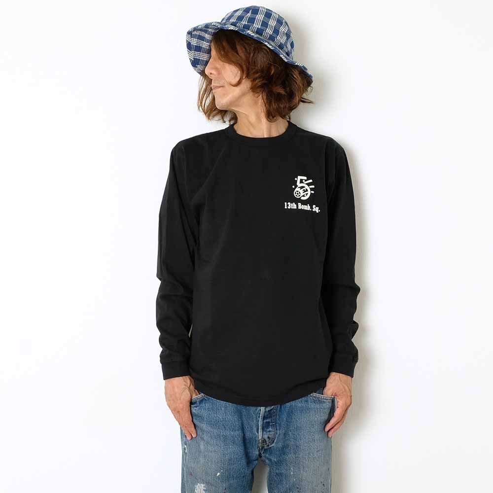 BUZZ RICKSON'S - L/S T-SHIRT - 13th BOMB. SQ. THE GRIM REAPERS - BR69628