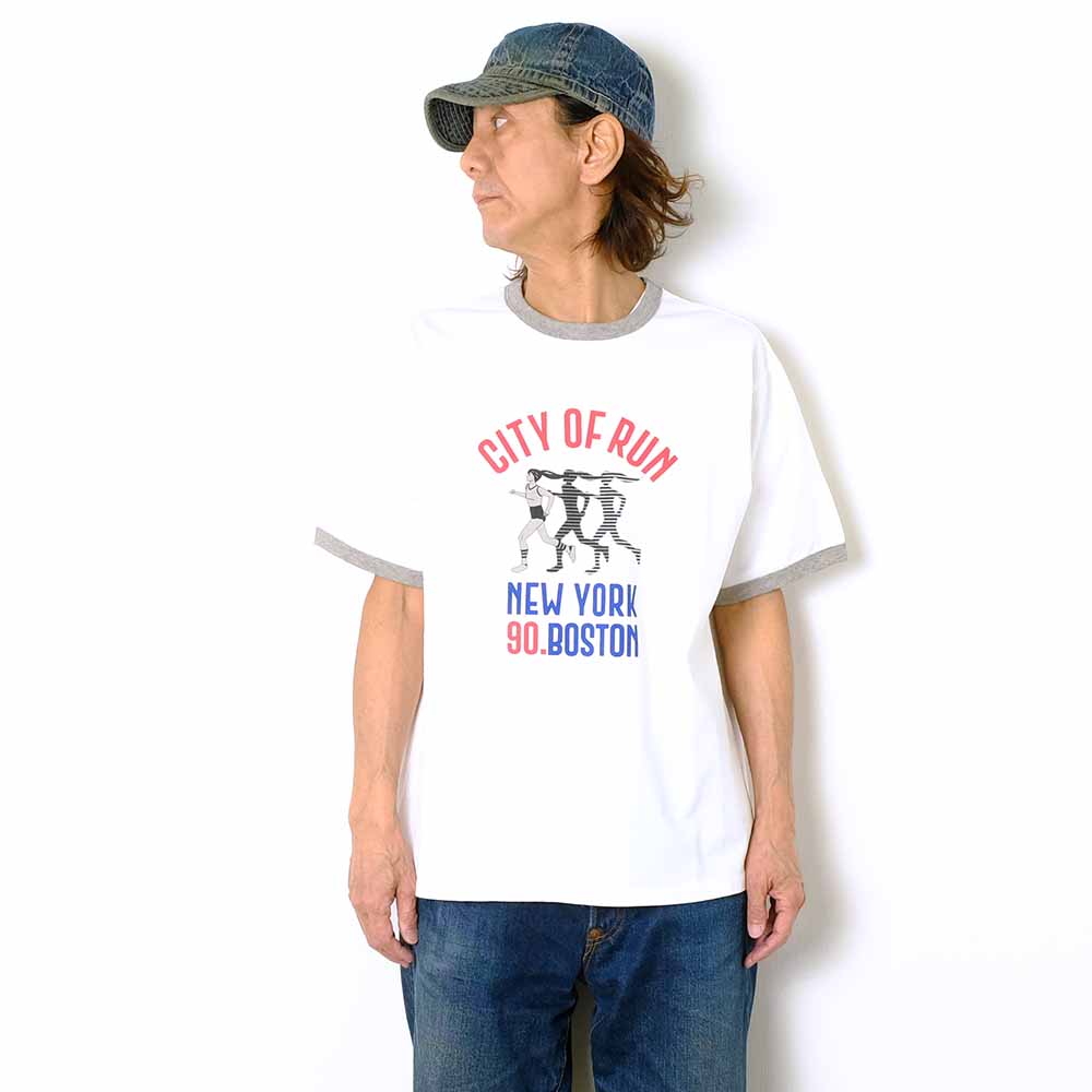BARNS - RINGER PRINT TEE - CITY OF RUN - BR-25168