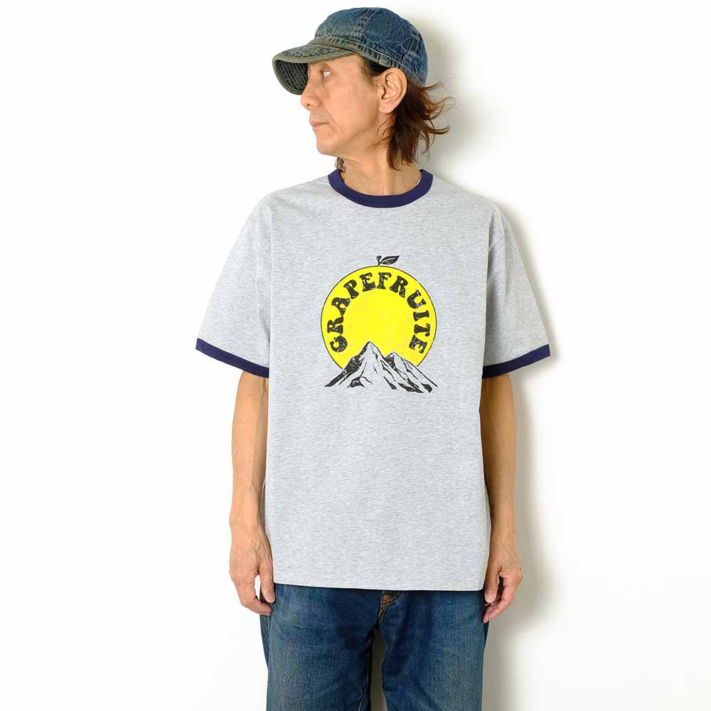 BARNS - RINGER PRINT TEE - GRAPEFRUITE - BR-25169