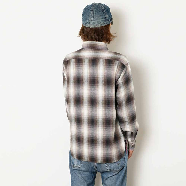 SUGAR CANE - TWILL PLAID WORK SHIRT - SC29561