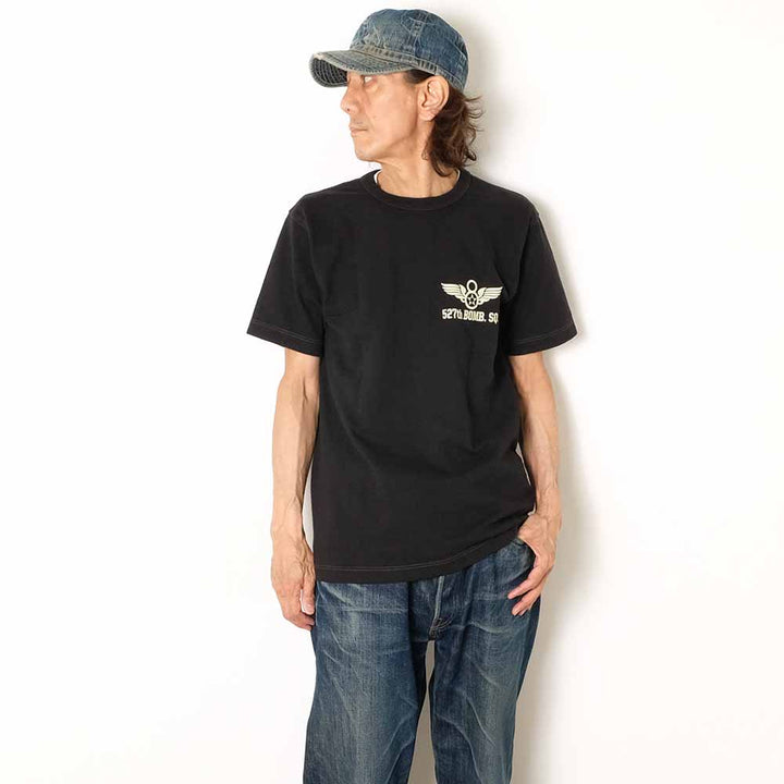 BUZZ RICKSON'S - SLUB YARN T-SHIRT - 527th BOMB.SQ. - BR79731