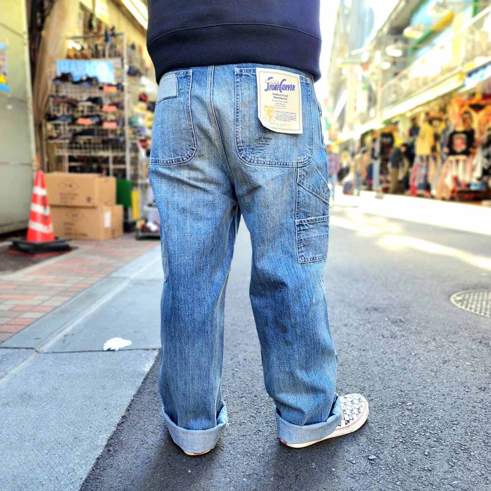 UNIVERSAL OVERALL - 12.75oz CONE DENIM REMAKE PAINTER PANTS - HT2433601-C