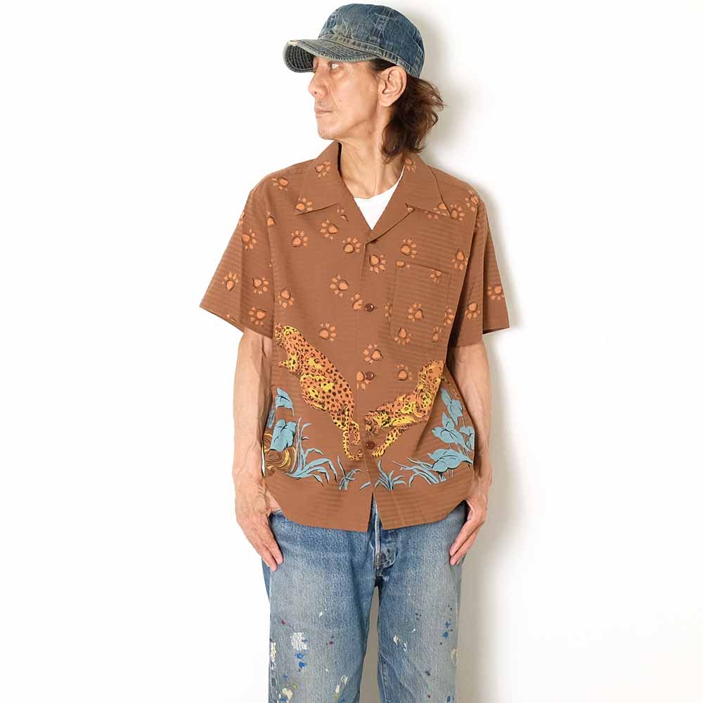STAR OF HOLLYWOOD - DOBBY COTTON OPEN SHIRT - LEOPARD - SH39720