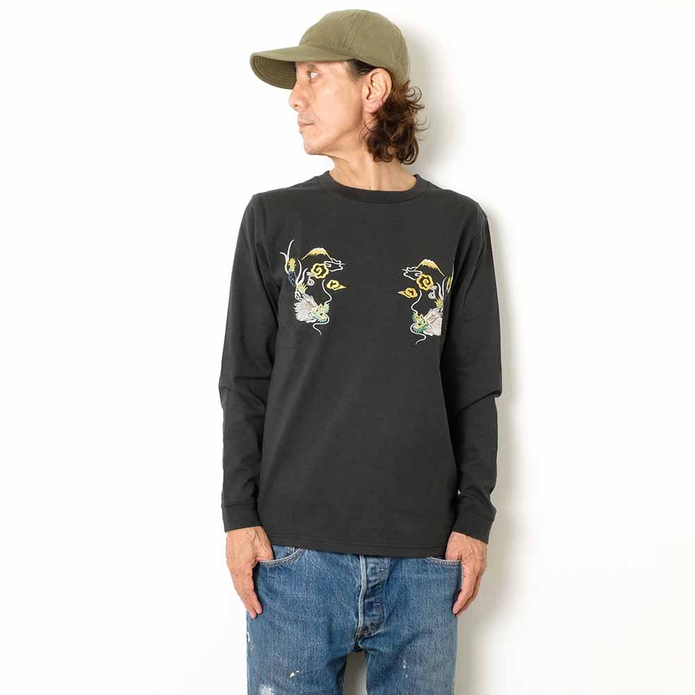 TAILOR TOYO - L/S SUKA T-SHIRT - EMBROIDERED - DRAGON - TT69470