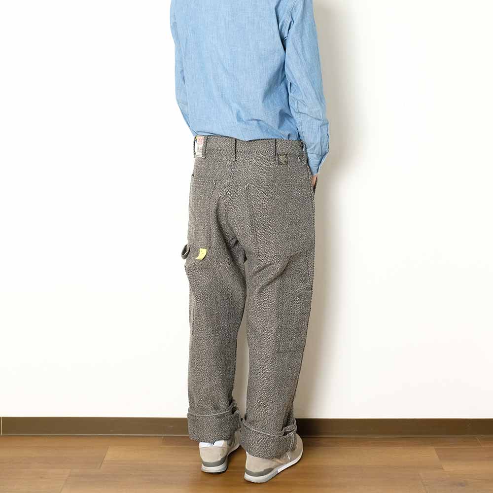 SUGAR CANE - FICTION ROMANCE - 16.7oz. INDIGO TWEED WORK PANTS - SC42609