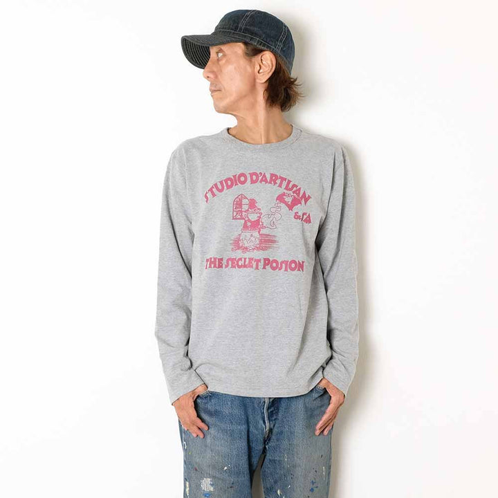 STUDIO D’ARTISAN - PRINT L/S T-SHIRT - THE SECLET POSION - 8195B