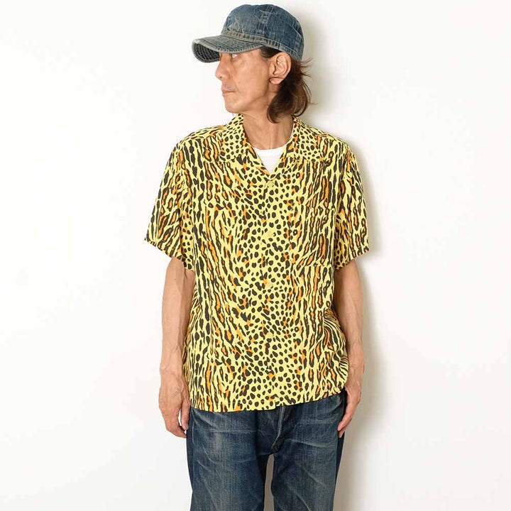 STAR OF HOLLYWOOD - HIGH DENSITY RAYON OPEN SHIRT - OCELOT - SH39708