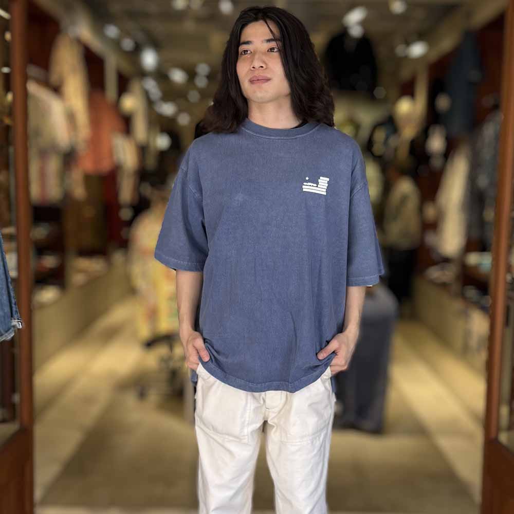 BARNS - 16/-BD LOOSE TUBE S/S T-SHIRT PIGMENT DYE - GRASS EATER - BR-25262