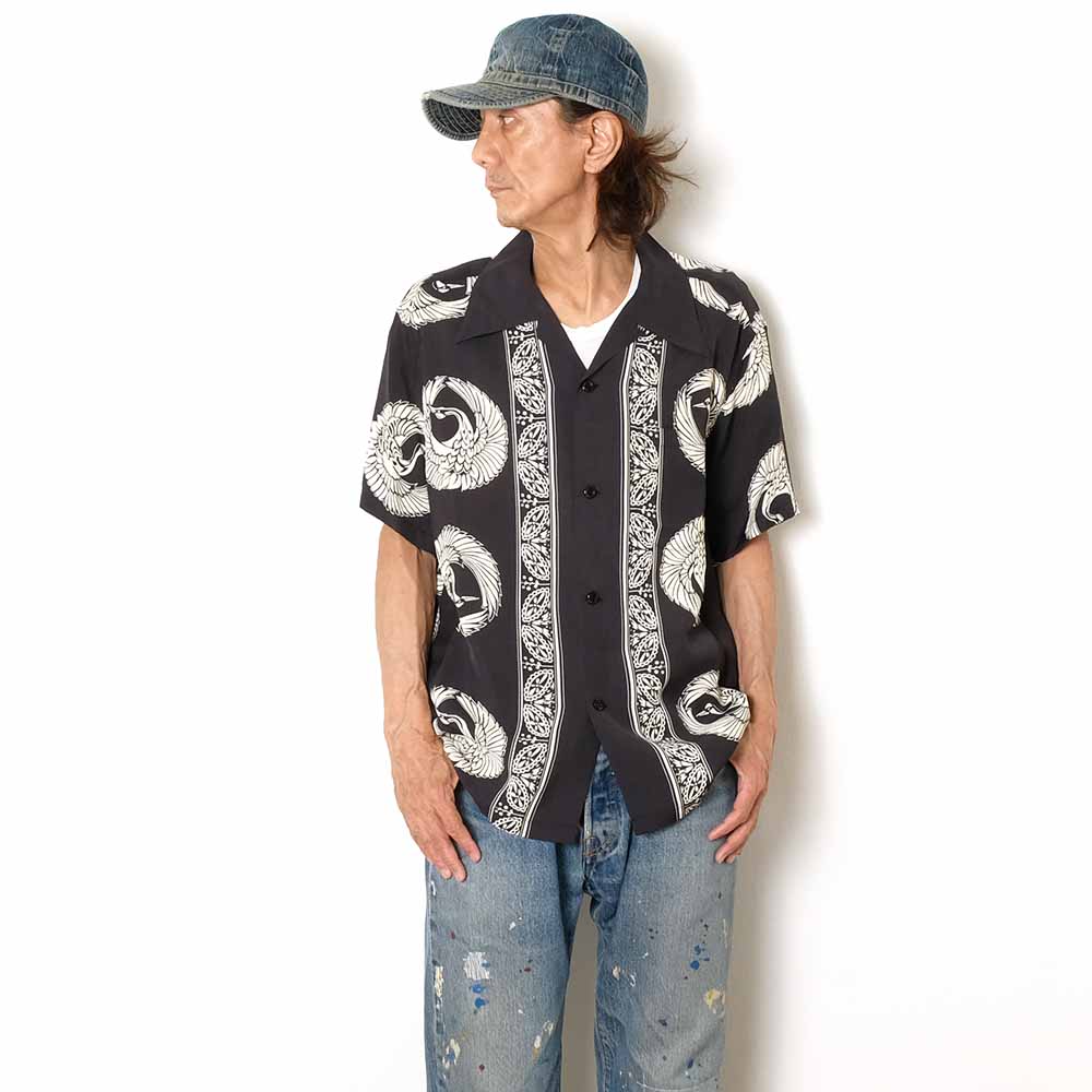 SUN SURF - RAYON HAWAIIAN SHIRT - ORIENTAL BORDER - SS39629