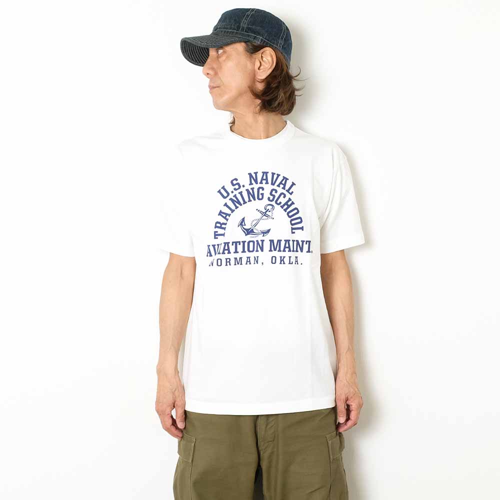 BUZZ RICKSON'S - GOVERNMENT ISSUE T-SHIRT - U.S. NAVAL TRAINING SCHOOL - BR79573