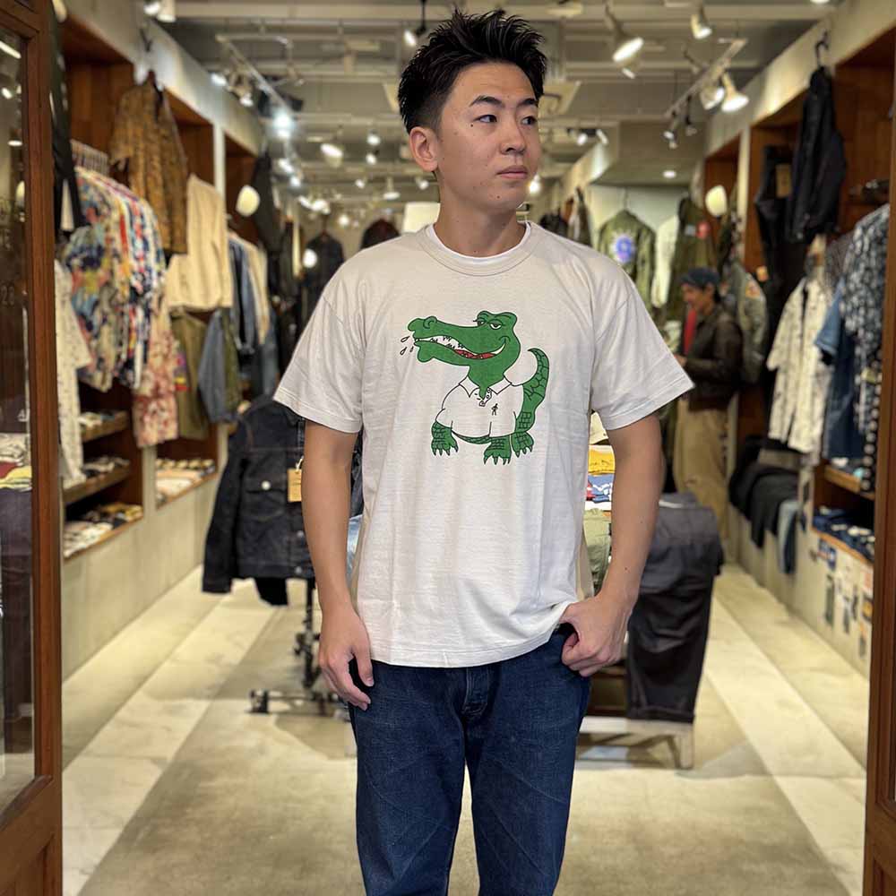 WAREHOUSE - 2ND HAND SERIES - Lot.4064 - S/S T-SHIRTS - CROCODILE - 4064CRO-25