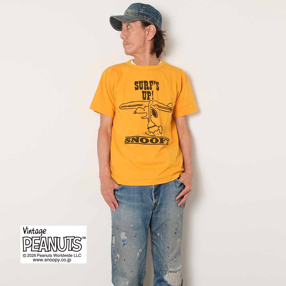 WAREHOUSE - S/S T-SHIRT - SURF’S UP - SNOOPY - YP126S-1