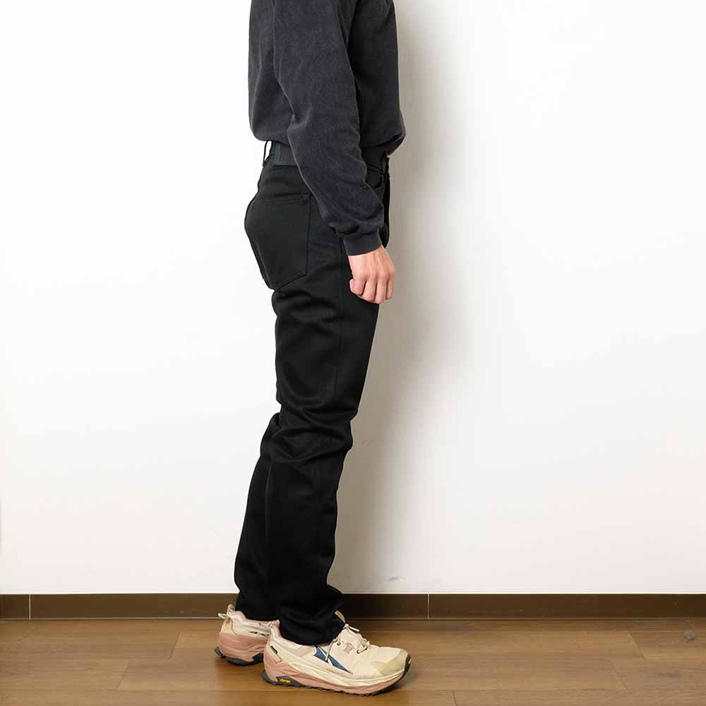 MOMOTARO JEANS - #200 STANDARD TAPERED 14.7oz BLACK - Zip-Fly - MMJZ1200