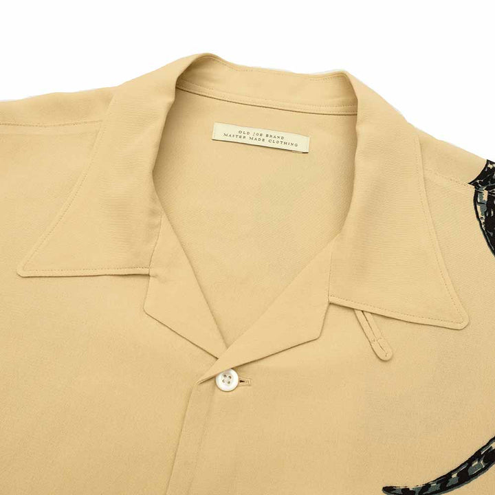 OLD JOE BRAND - ORIGINAL PRINTED OPEN COLLAR SHIRTS “Hebi” Short-sleeve - 251OJ-SH26