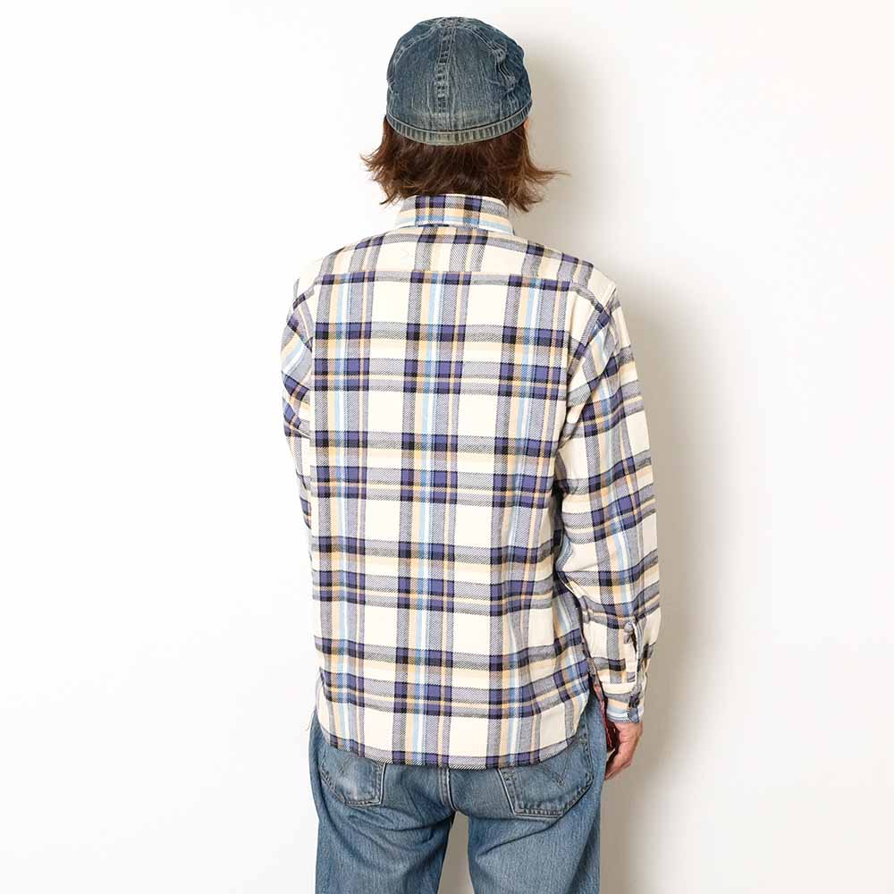 SUGAR CANE - TWILL PLAID WORK SHIRT - SC29565