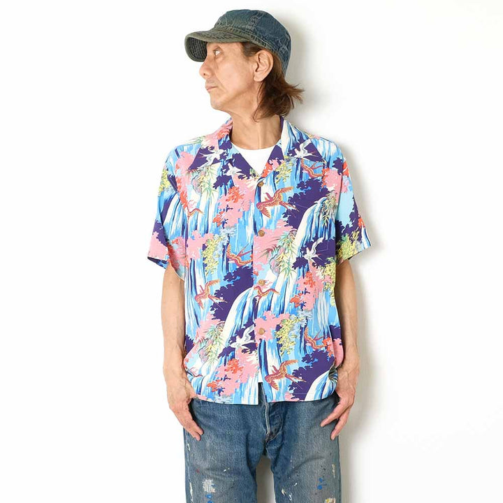SUN SURF - S/S RAYON HAWAIIAN SHIRT - SWALLOW WILDLY FLUTTERING - SS39426