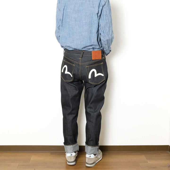 EVISU - #2017 - Ecru Seagull Print Taper Fit Jeans - 5JE1250