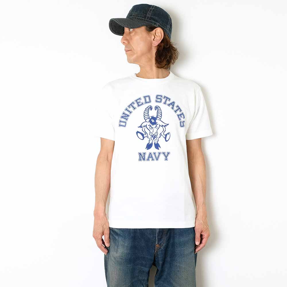 BUZZ RICKSON'S - SLUB YARN T-SHIRT - UNITED STATES NAVY - BR79566