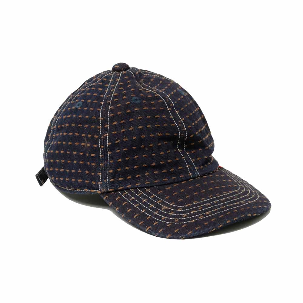 STUDIO D’ARTISAN - Kakishibu-Dyed Sashiko Denim Cap - D7578