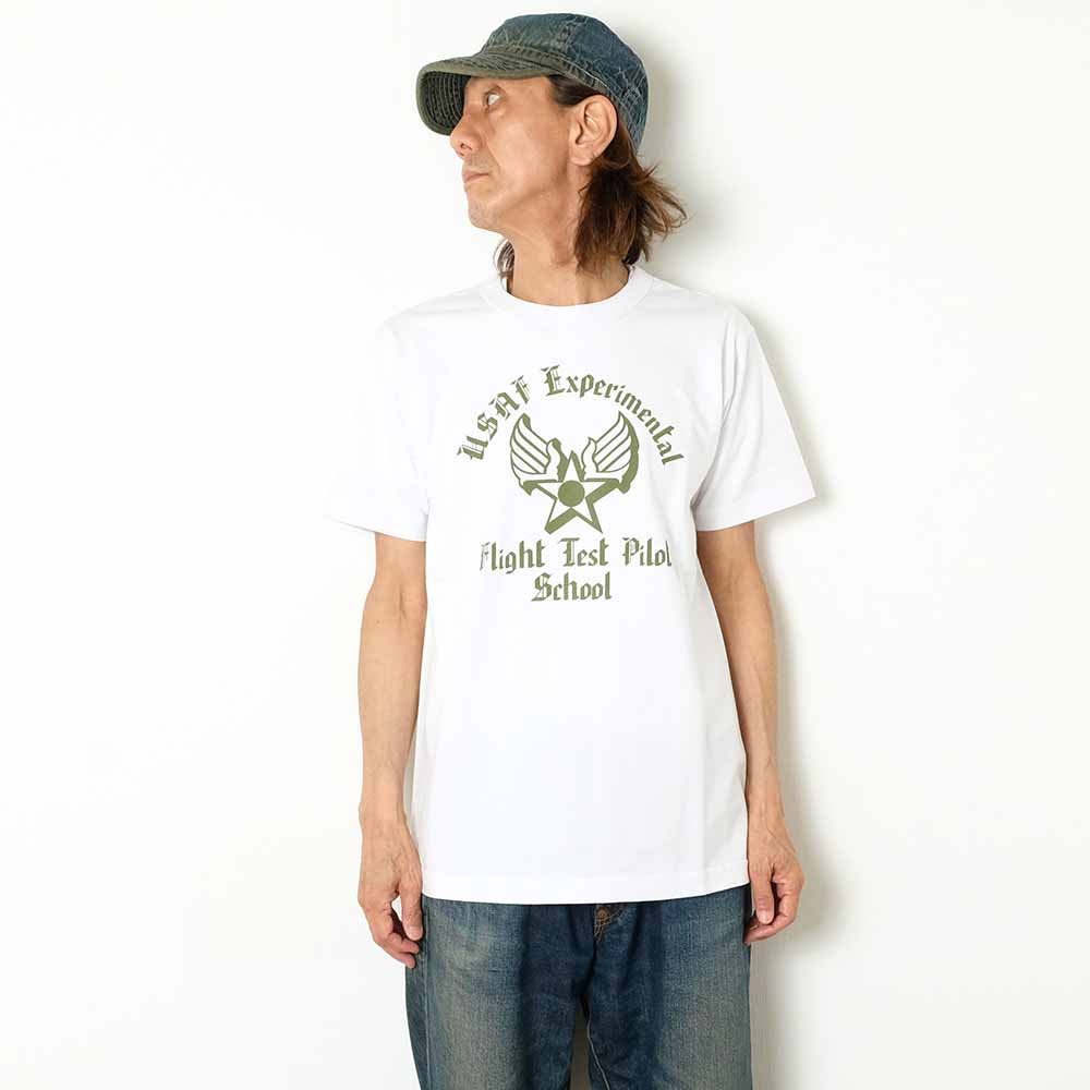 BUZZ RICKSON'S - S/S T-SHIRT - USAF TEST PILOT SCHOOL - BR79621