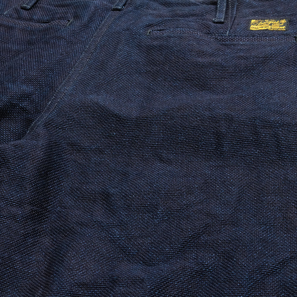 BURGUS PLUS - Lot.401Z Zip Fly - Indigo Dobby SASHIKO Trousers - 401Z-55